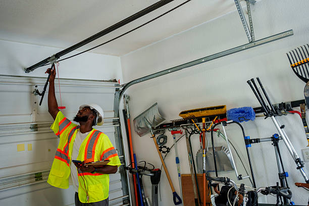 Professional Garage Door Panel Replacement technician working in Shoreview, MN